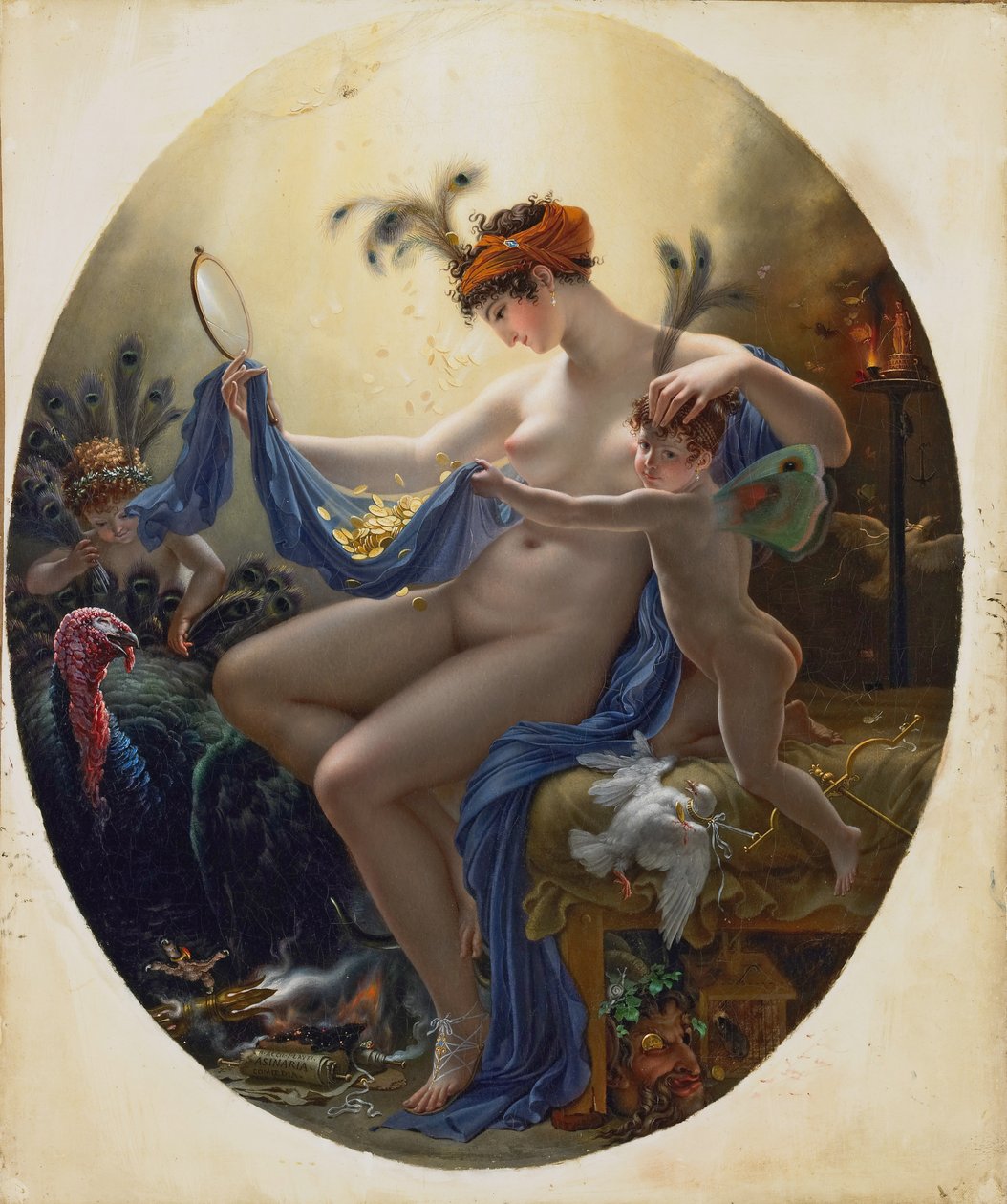 Portrait of Mlle. Lange as Danae by Anne Louis Girodet de Roucy Trioson