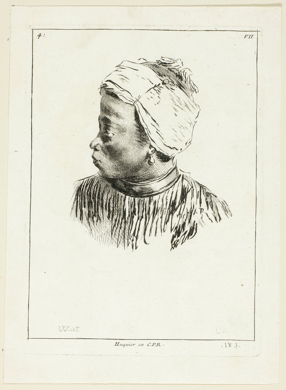 Head of Black (Profile) by Anne Claude Philippe Caylus