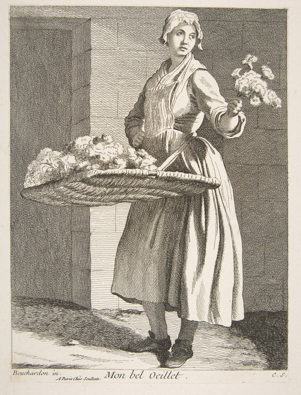 Flower Vendor, 1738 by Anne Claude Philippe de Caylus