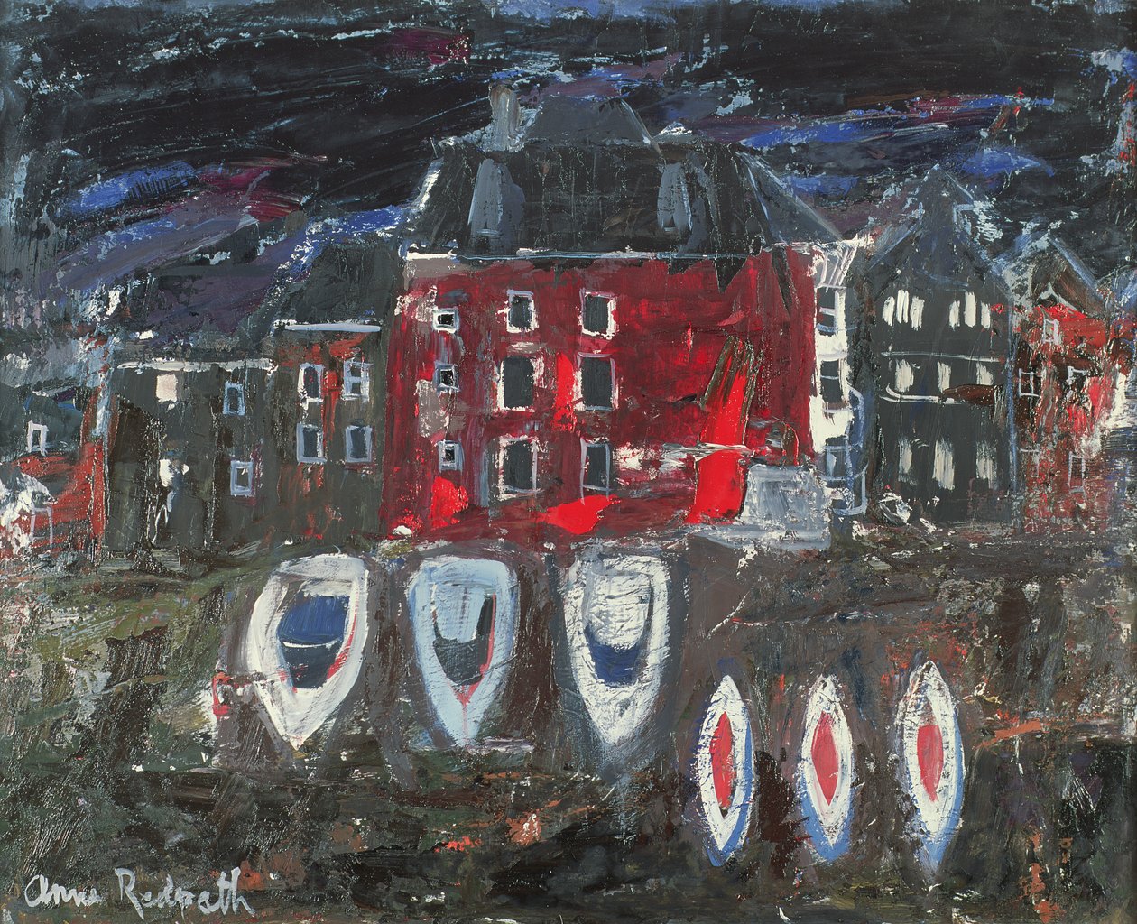 Boatyard, Amsterdam by Anne Redpath