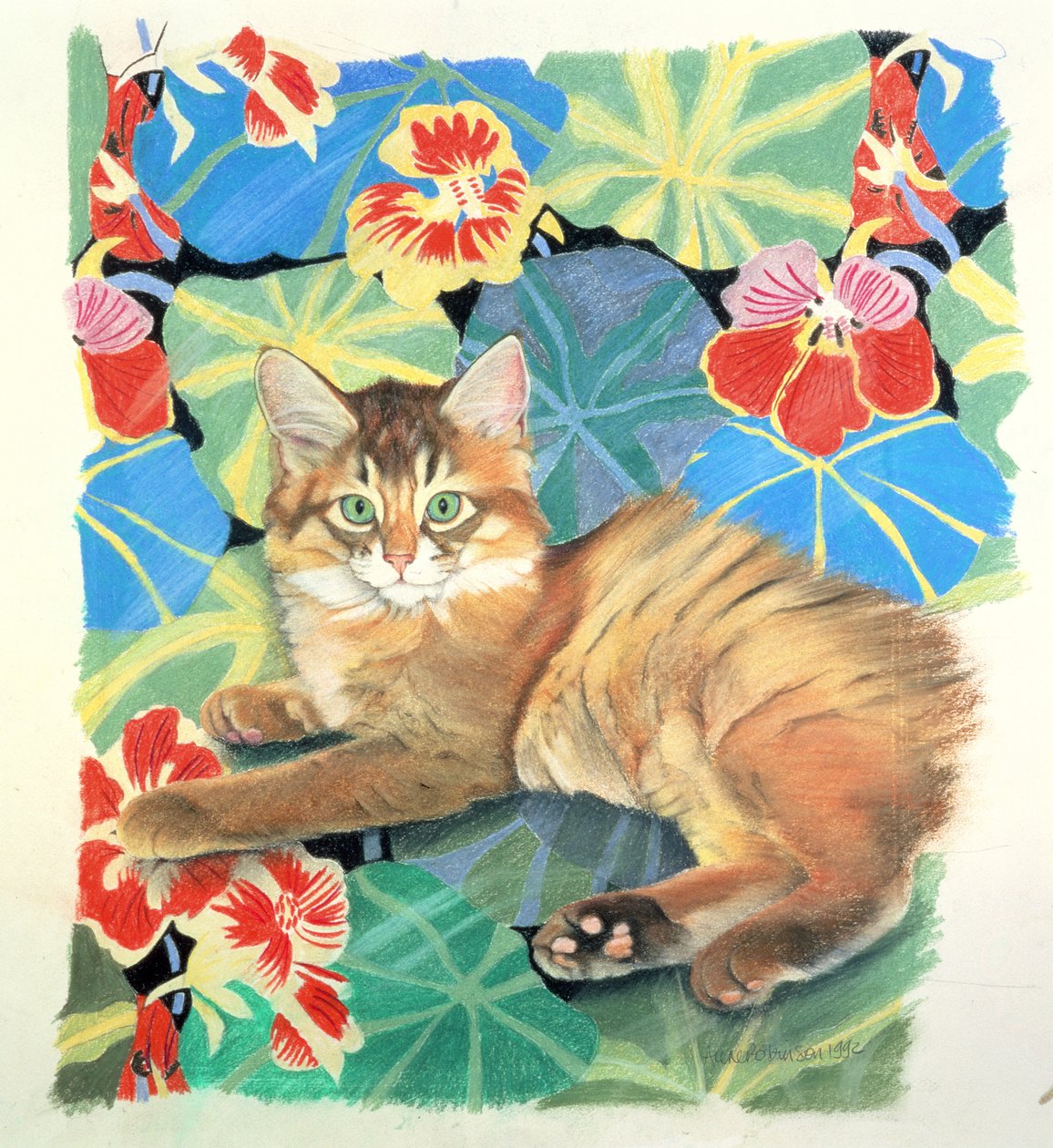 Sootsy and Dufy Fabric by Anne Robinson