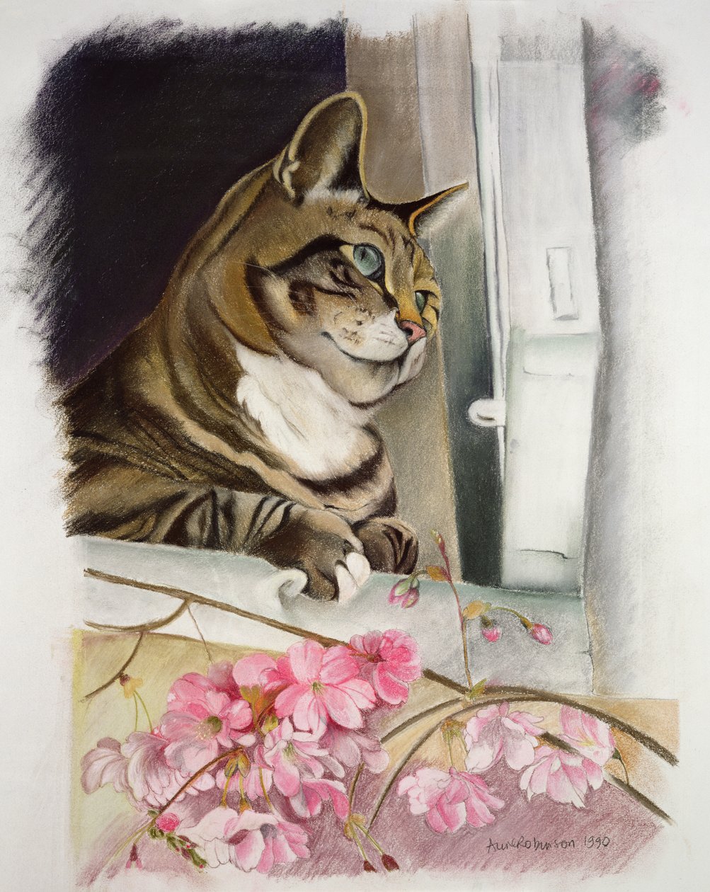 Stripy at the Window by Anne Robinson