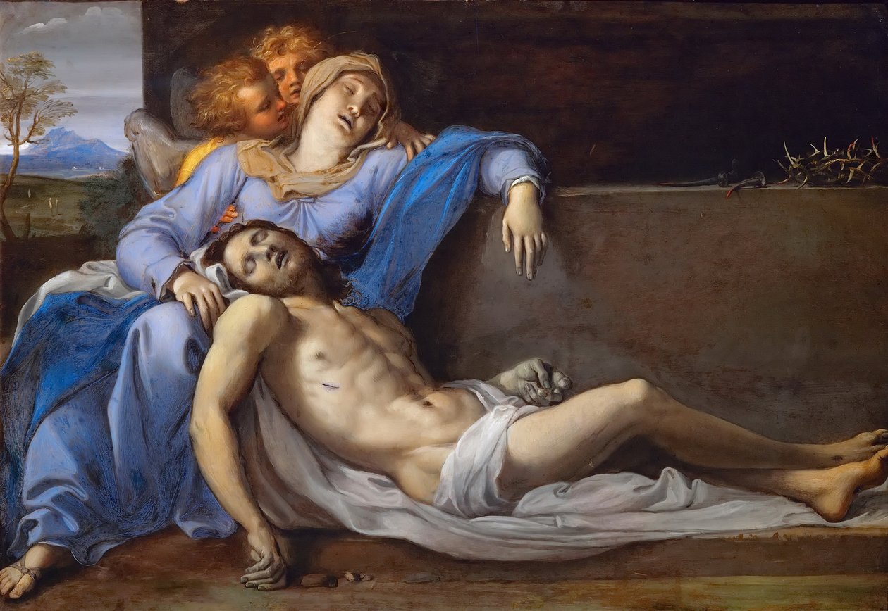 Pietà with Two Angels by Annibale Carracci