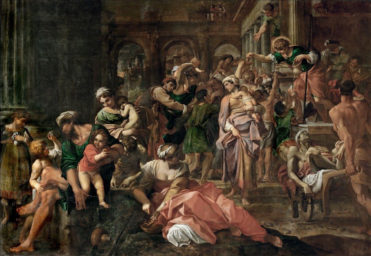 San Rocco Giving Alms to the Poor by Annibale Carracci
