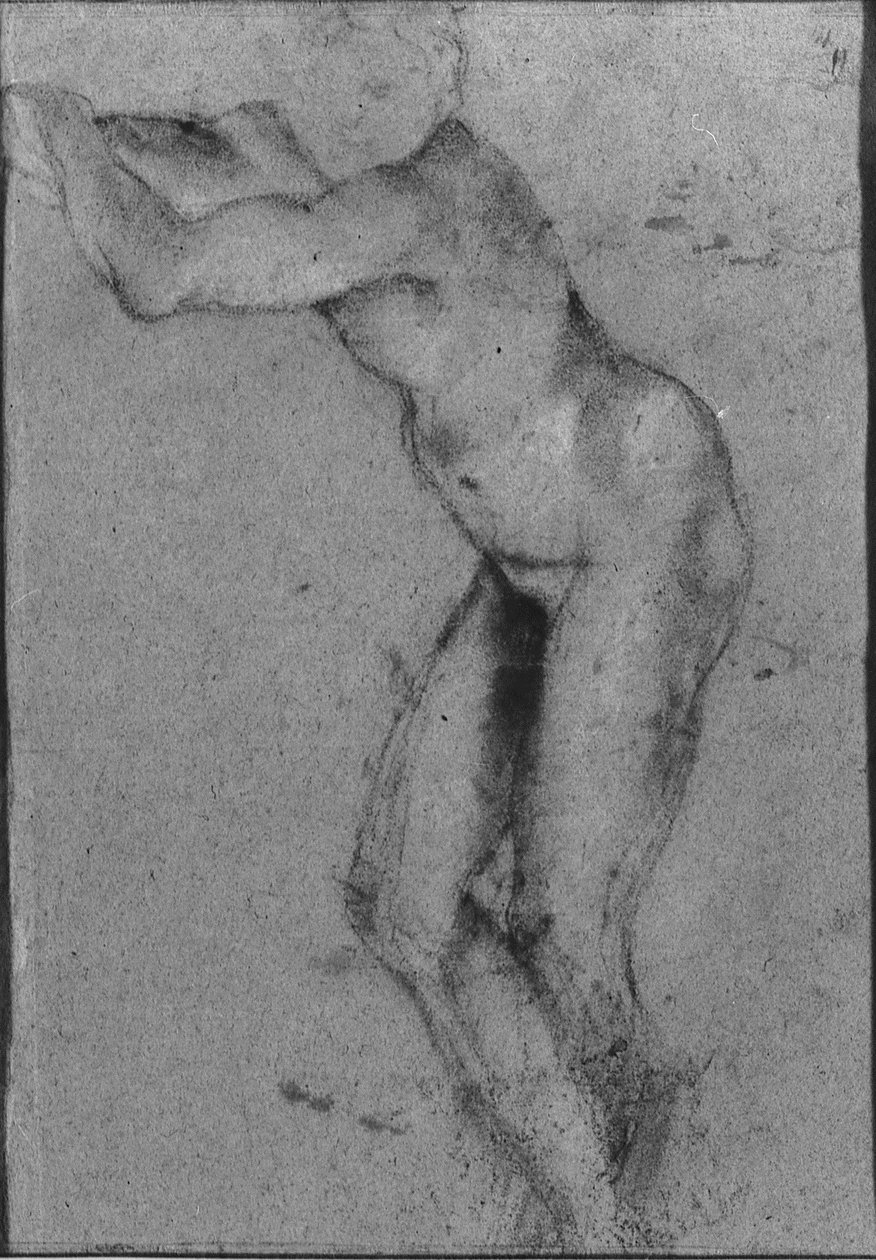Sketch for a Decorative Figure in the Palazzo Magnani, at Bologna by Annibale Carracci