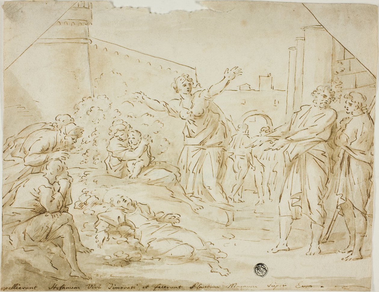 Mourning over the Body of Saint Stephen by Annibale Carracci
