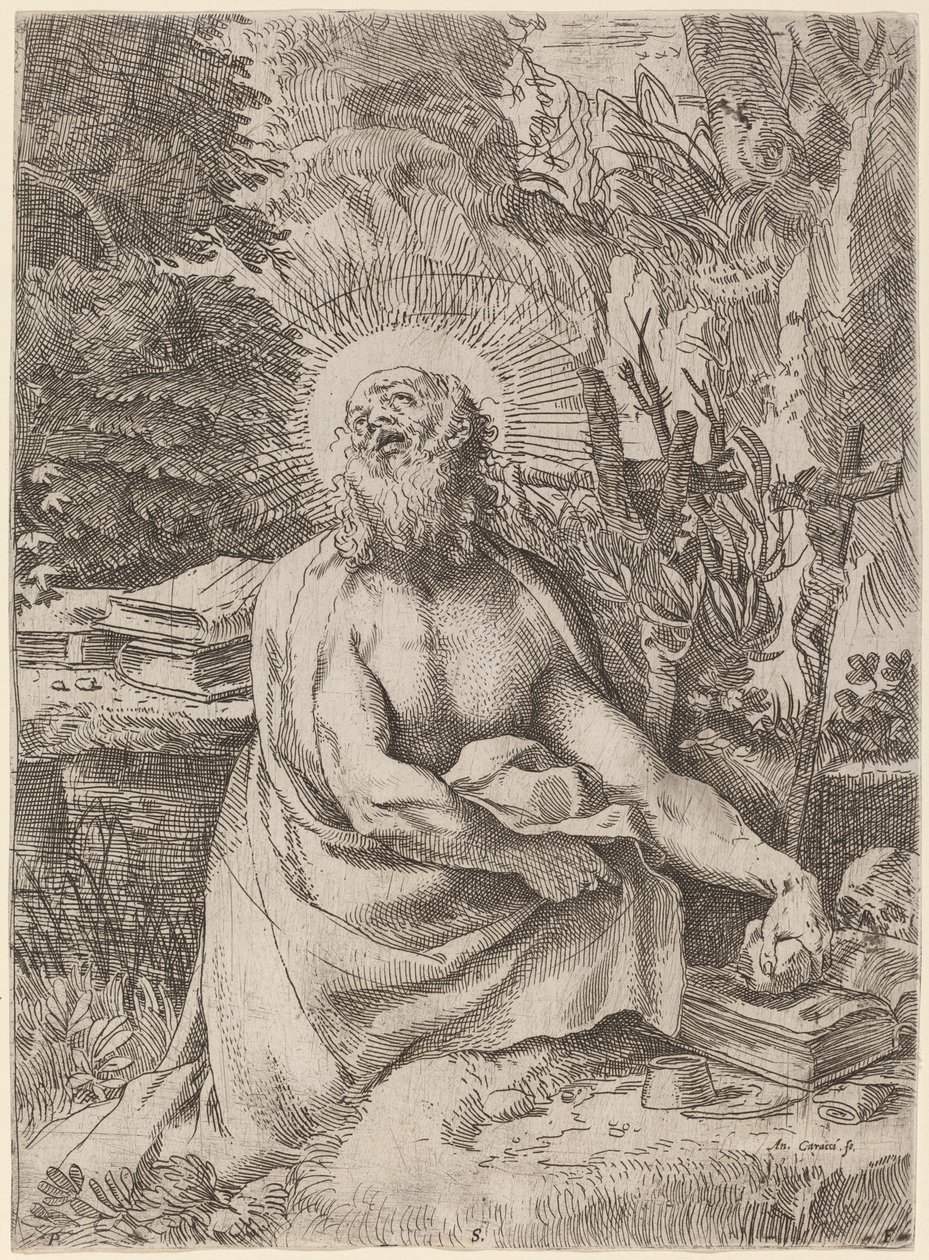 Saint Jerome in the Wilderness by Annibale Carracci