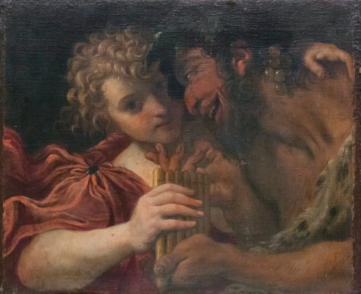 Satyr and shepherd by Annibale Carracci