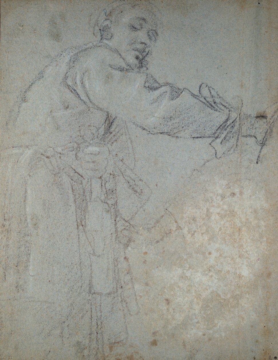Study of a Draped Male Figure, 1580-1609 by Annibale Carracci