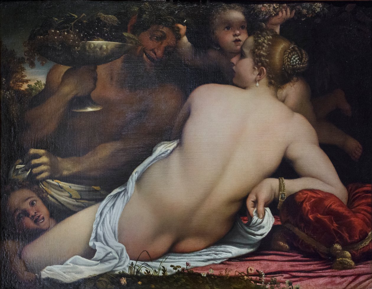 Venus, Two Satyrs and Cupid by Annibale Carracci