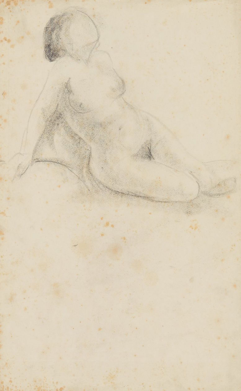 Seated Female Nude by Anny Dollschein