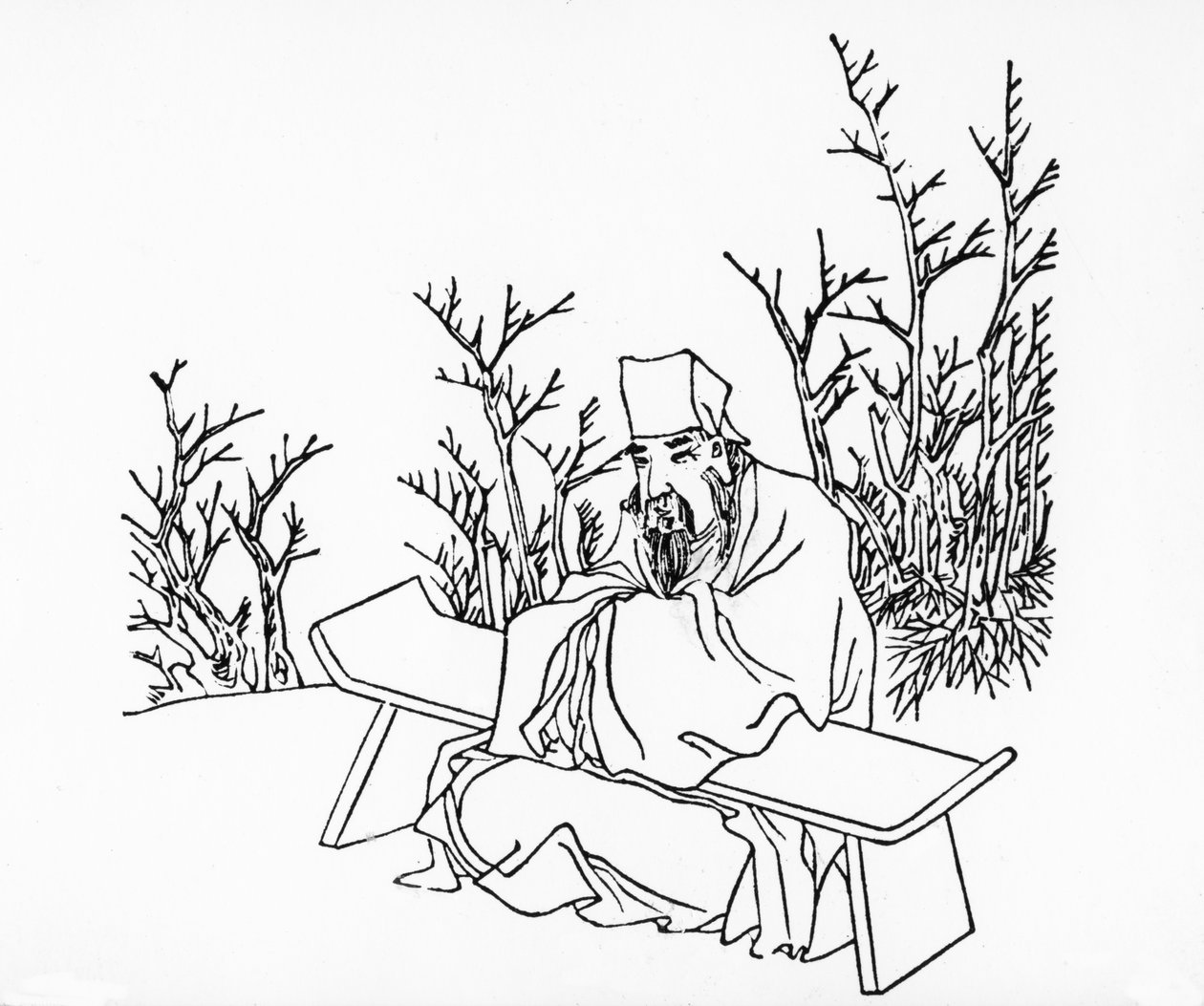 Confucius Teaching by Unbekannt Unbekannt