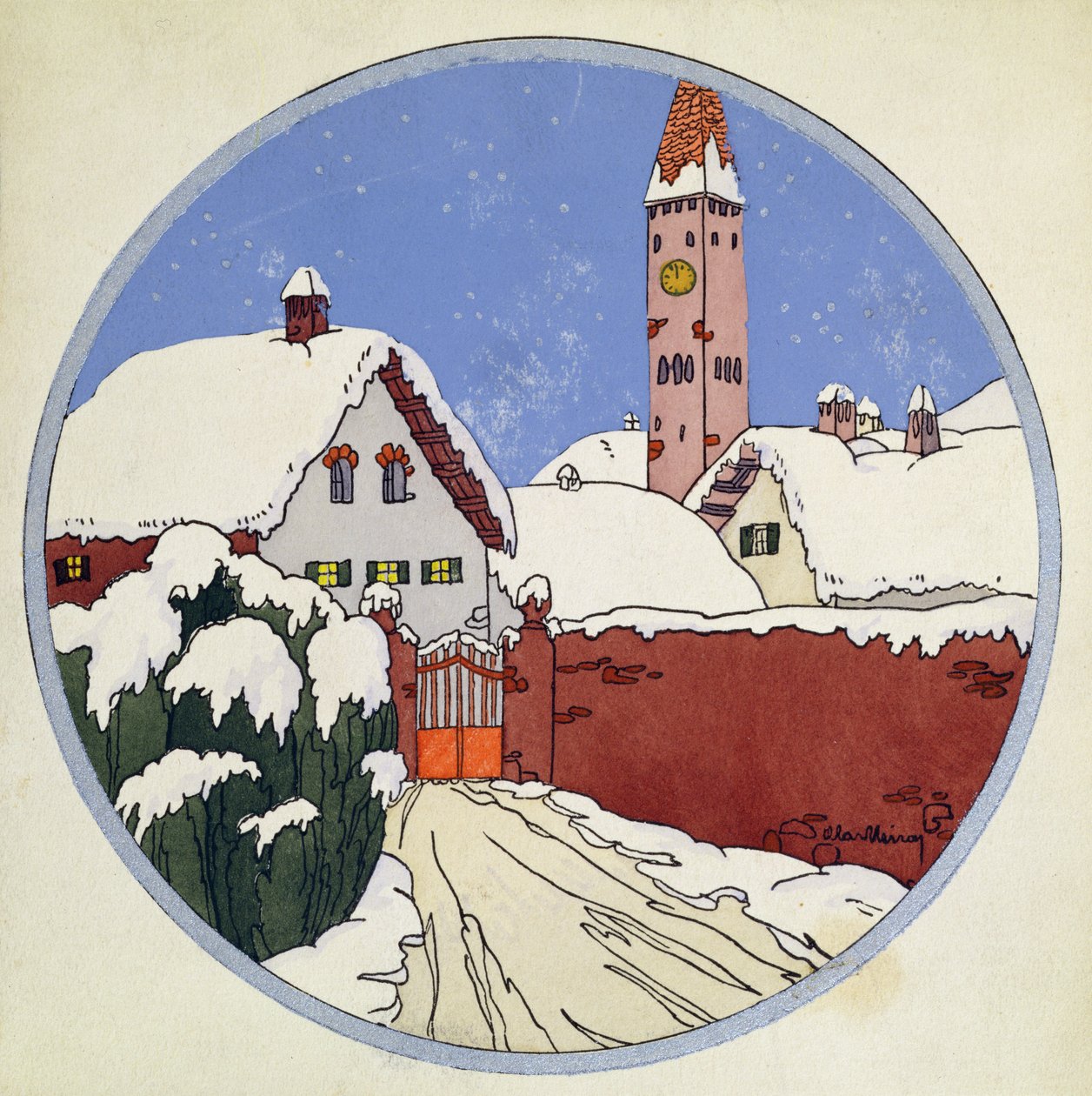 Snow Scene by Unbekannt Unbekannt