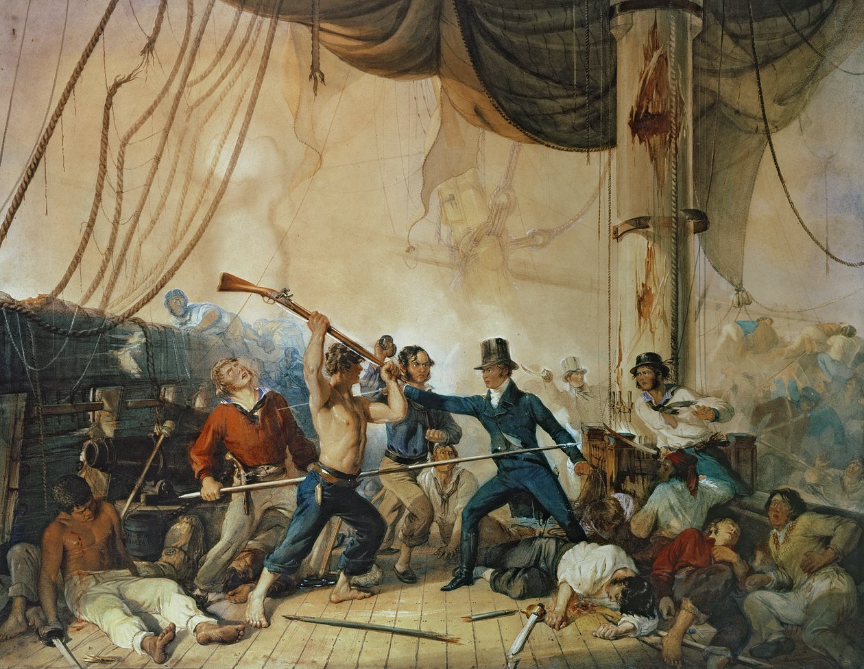 The Melee on Board the Chesapeake, 1813 by Unbekannt Unbekannt
