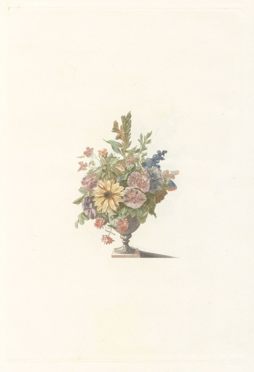 Flower Vase with a Sunflower by Anonymous