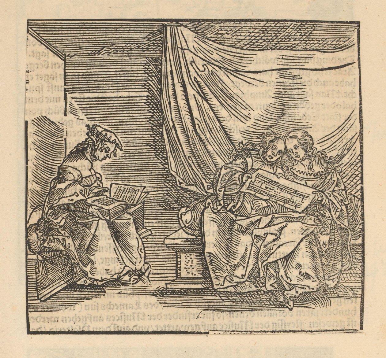 Three Singing Figures by Anonymous