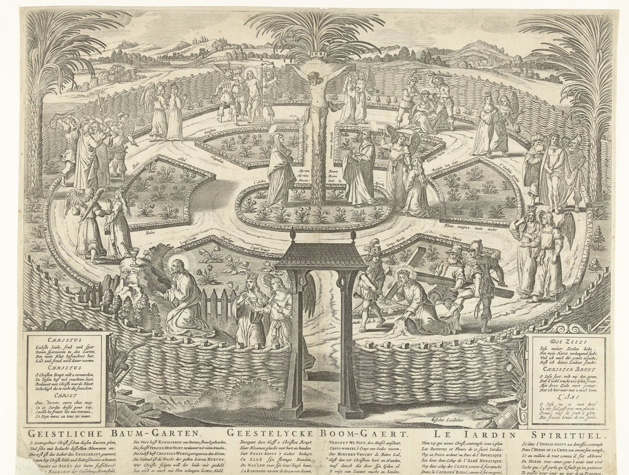 Spiritual Orchard, ca. 1650 (Geistliche Baum-Garten / Geestelycke Boom-Gaert / Le Jardin Spirituel) by Anonymous