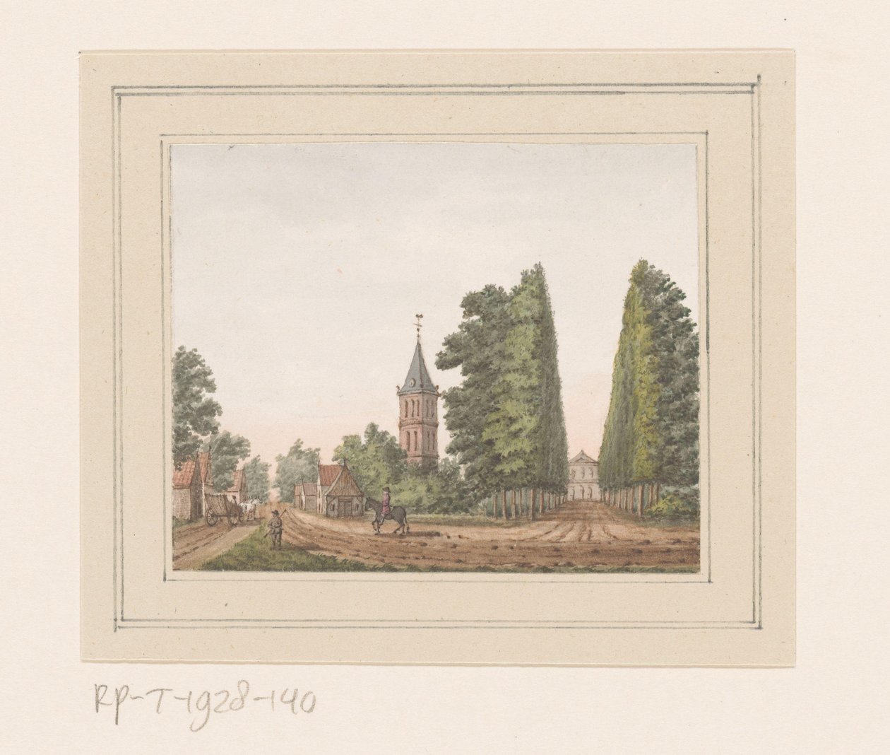 View of Oostkapelle with Huis Rijnsburg in Zeeland by Anonymous