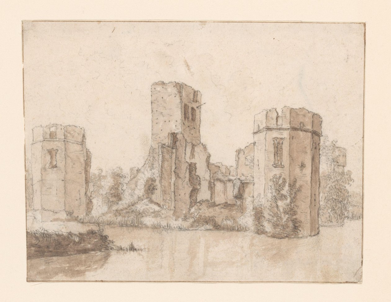 View of the Ruins of Honingen Castle by Anonymous