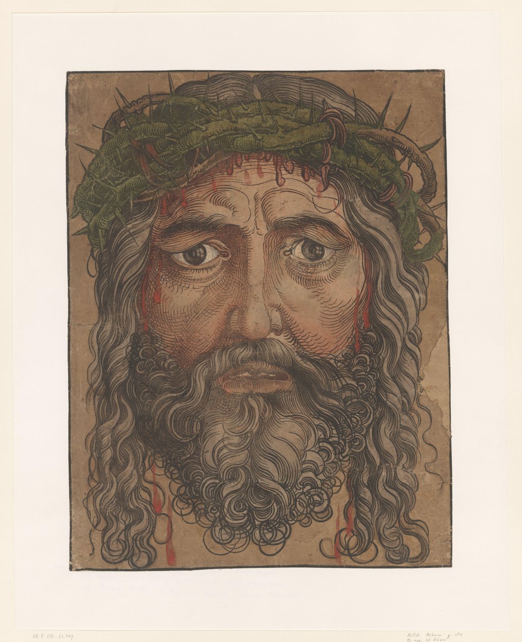 Face of Christ with Crown of Thorns by Anonymous
