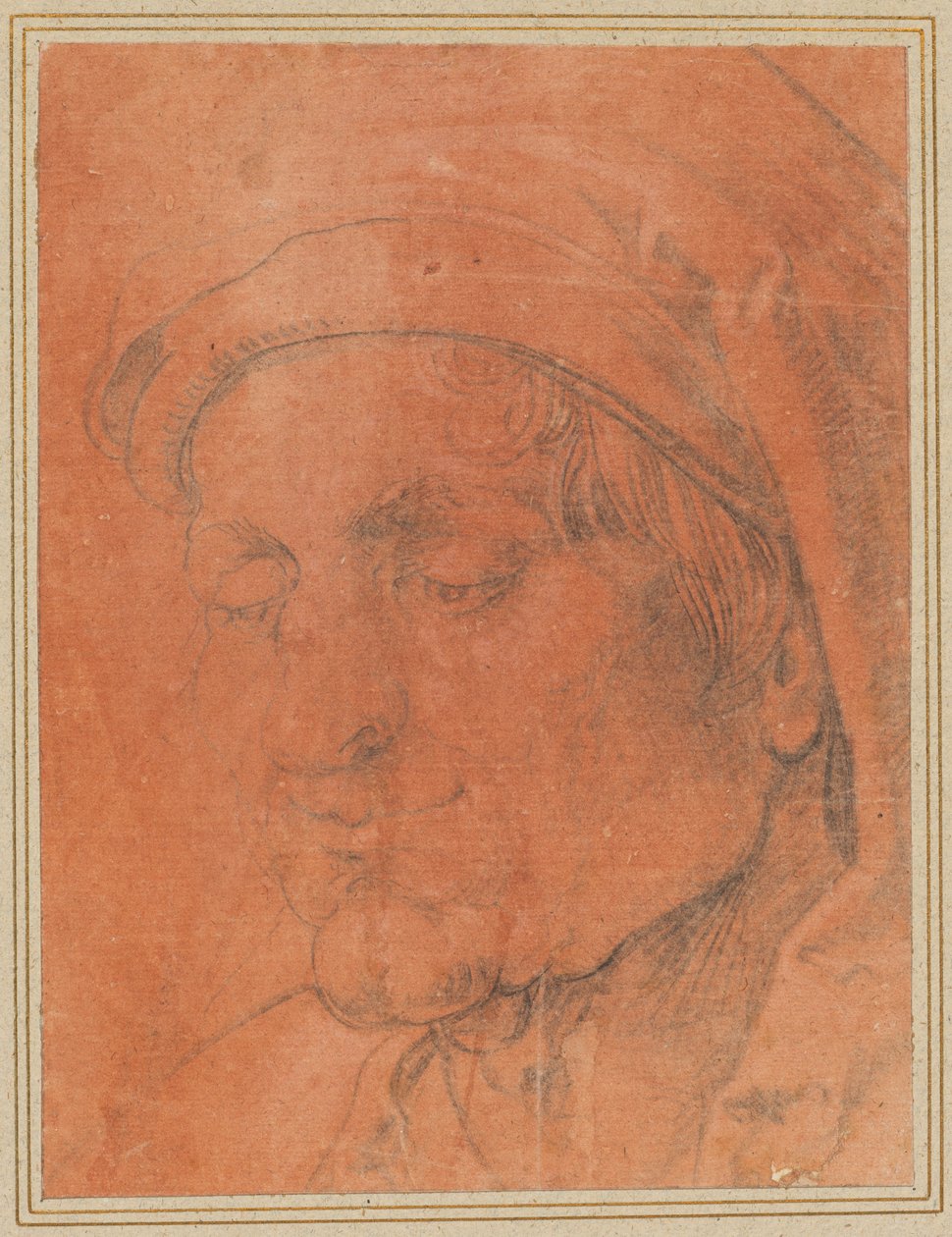 Head of a Man in a Cap by Anonymous