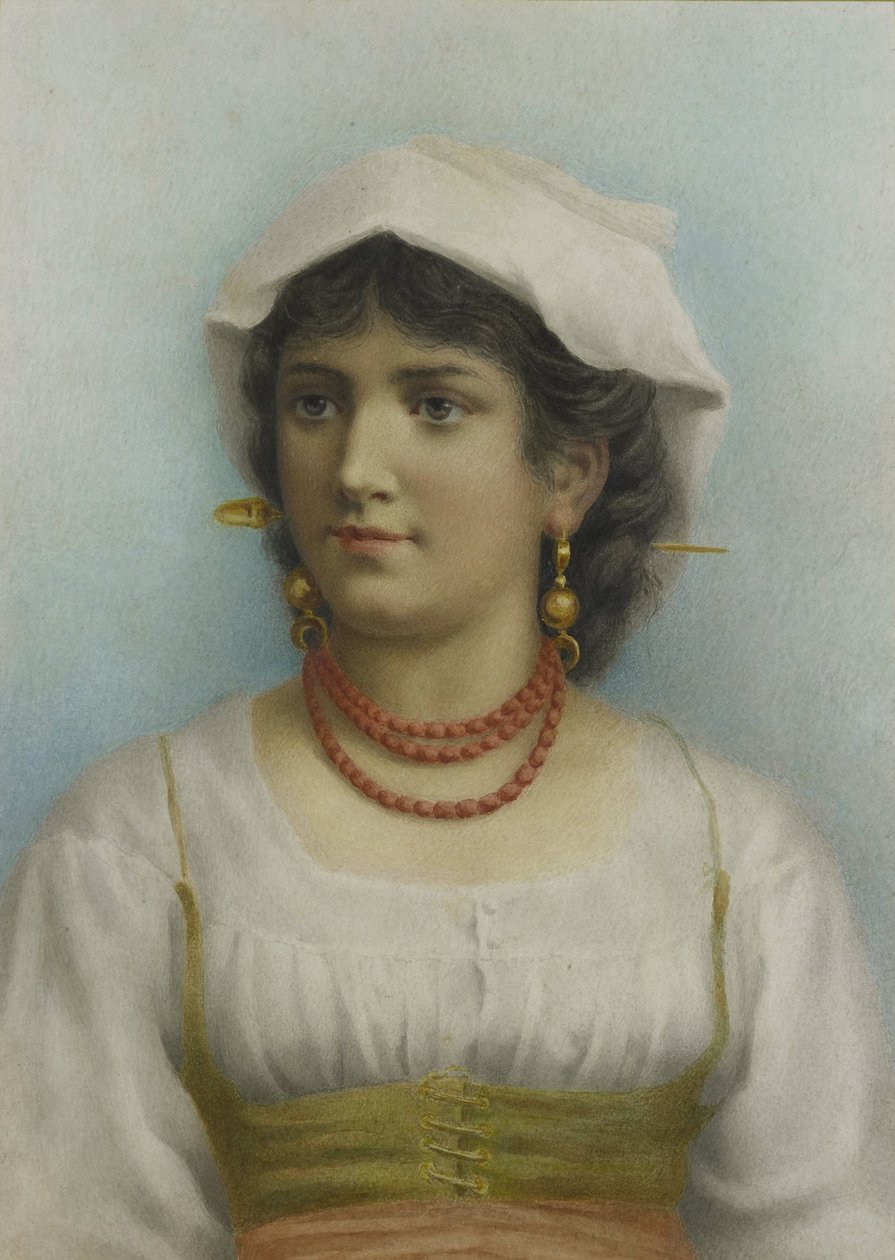 Young Woman in Traditional Dress by Anonymous
