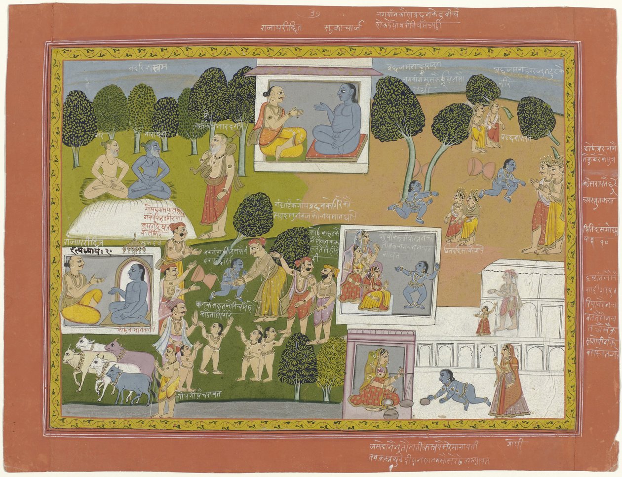 Krishna Uprooting the Arjuna Trees by Anonymous