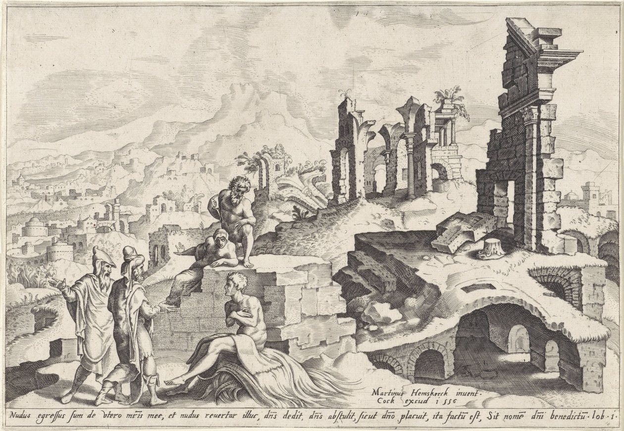 Landscape with Job on the Dung Heap by Anonymous