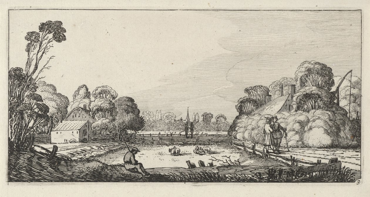 Landscape with Farms (Flat Landscapes) by Anonymous