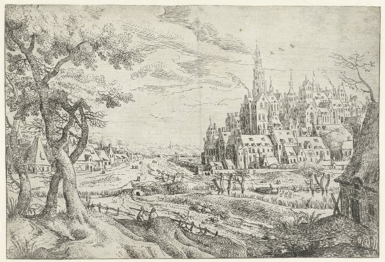 Landscape with City (Seven Landscapes) by Anonymous