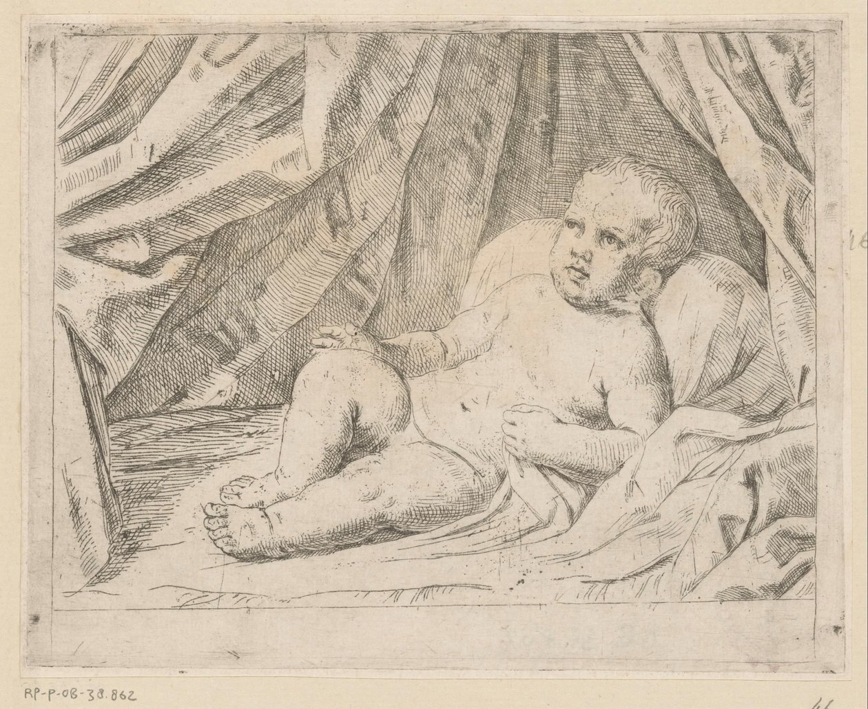 Lying Child, Possibly the Christ Child by Anonymous