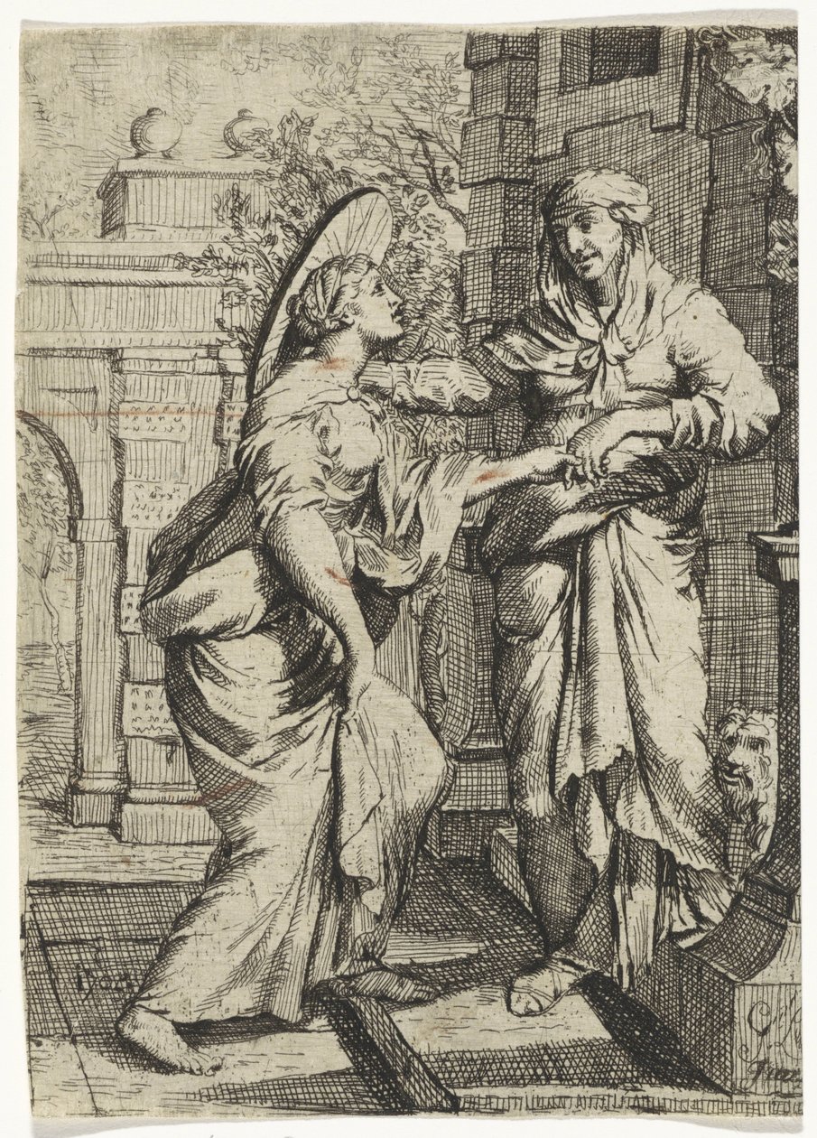 Meeting Between Two Women by Anonymous