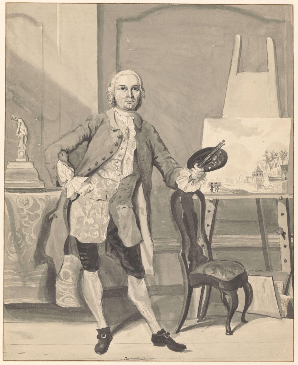 Portrait of the Painter Jan ten Compe by Anonymous