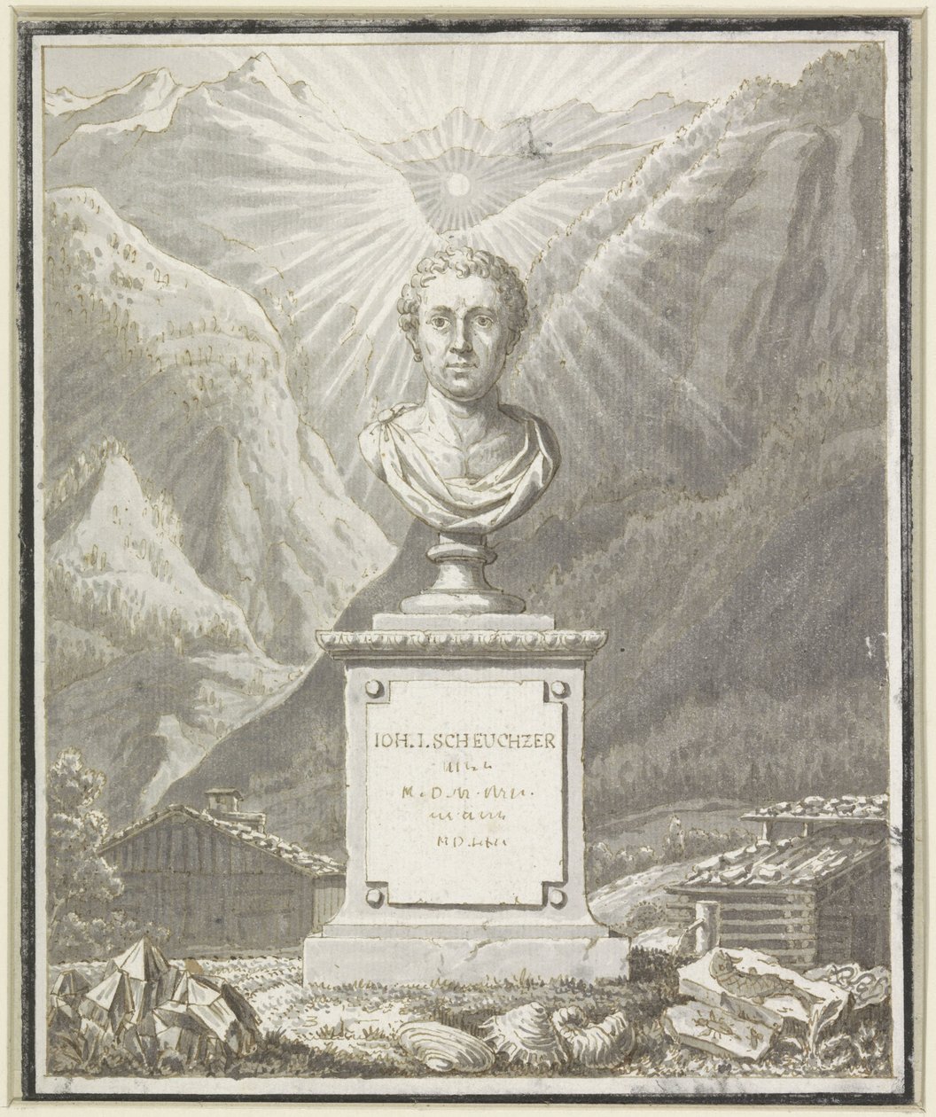 Portrait Bust of Johann Jakob Scheuchzer by Anonymous