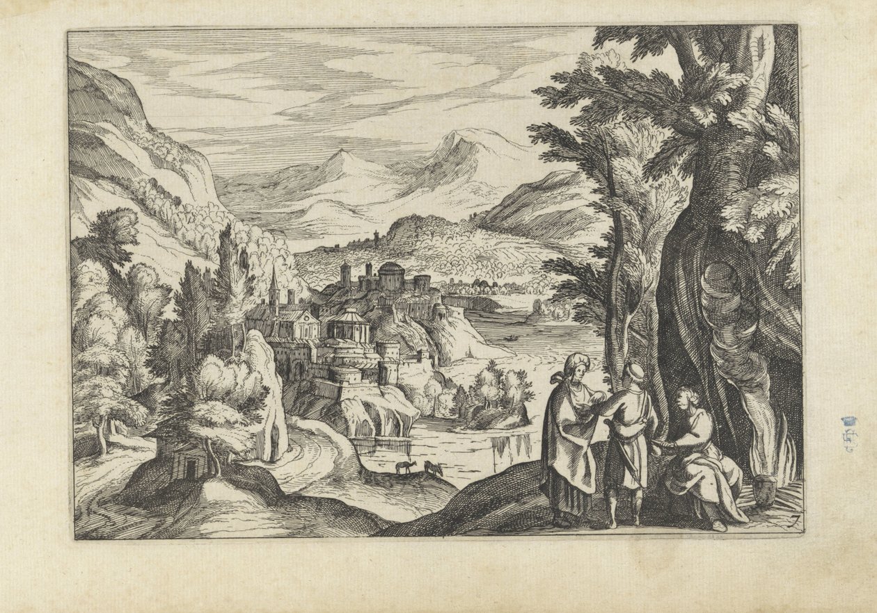 River Landscape (Landscapes with Figures) by Anonymous