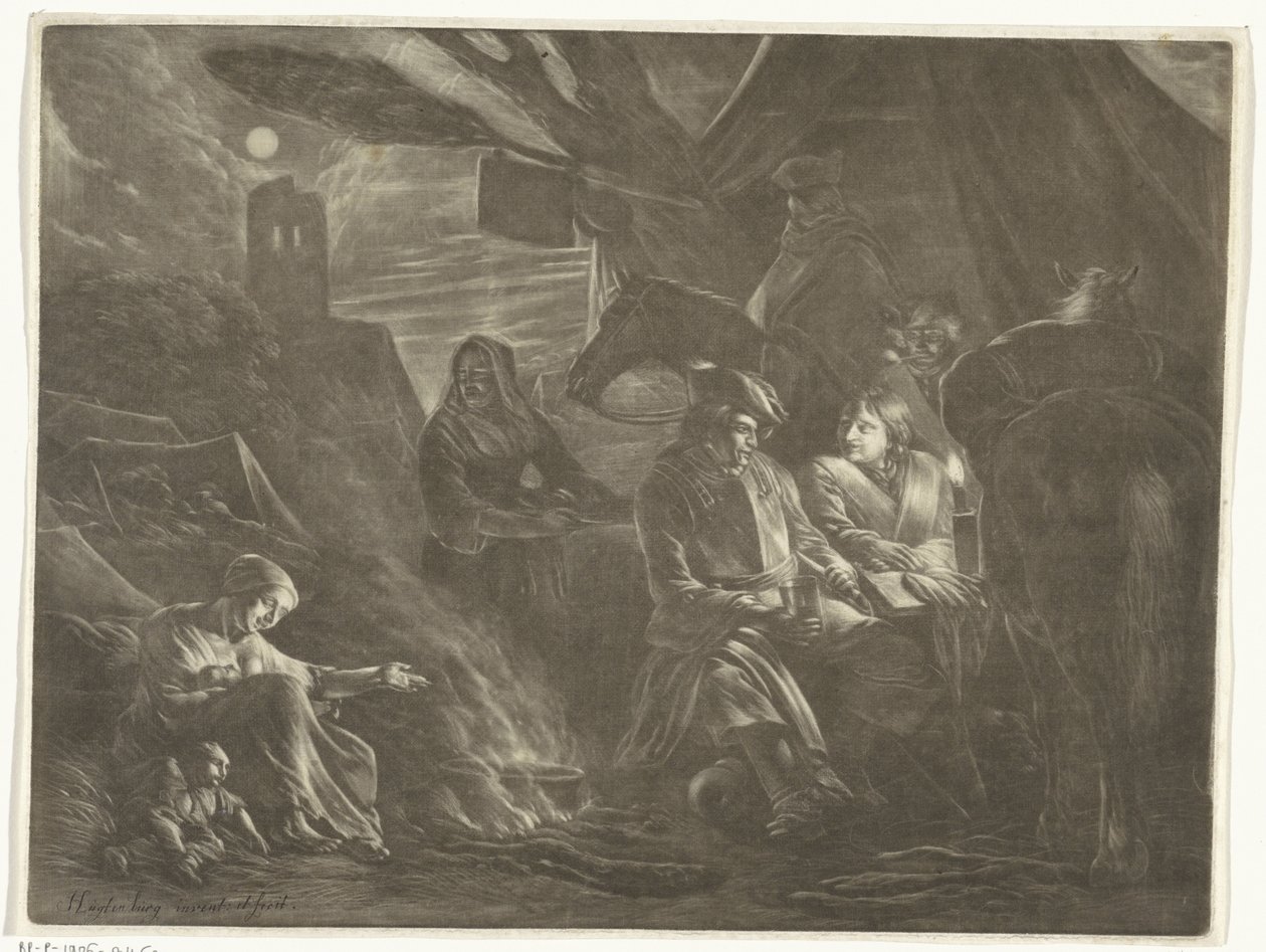 Soldiers at a Meal by Anonymous