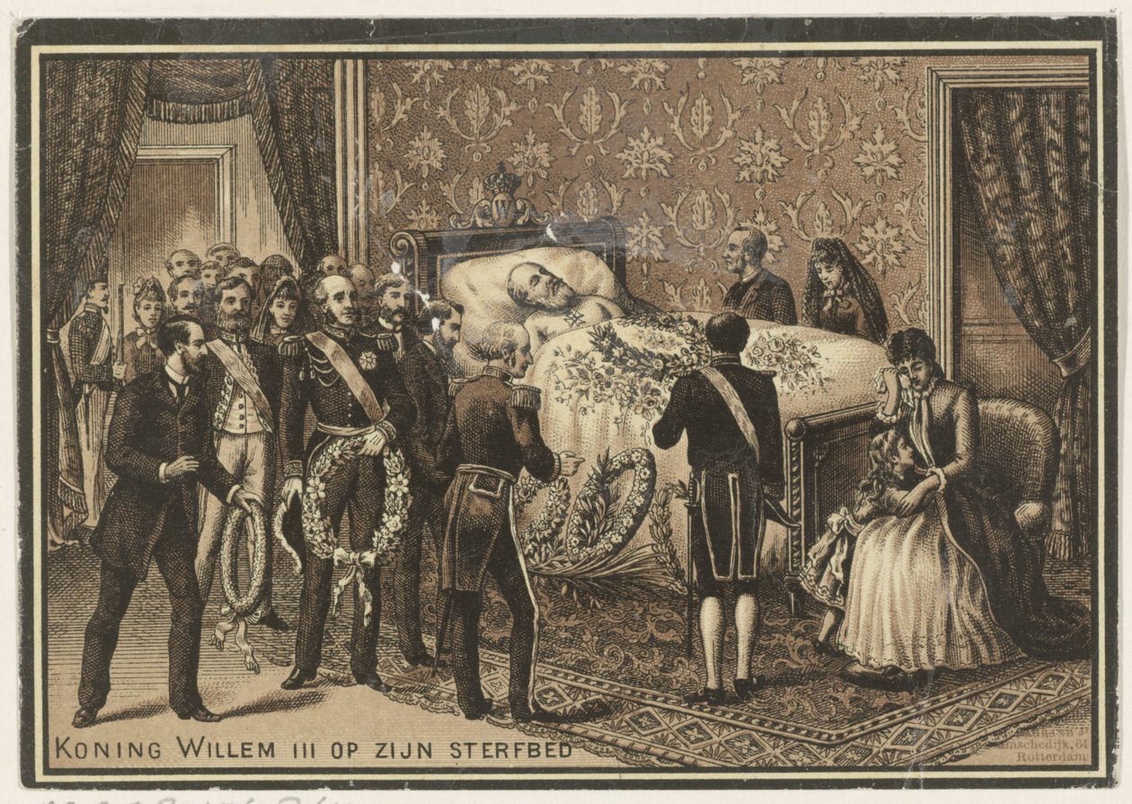Deathbed of William III, King of the Netherlands by Anonymous