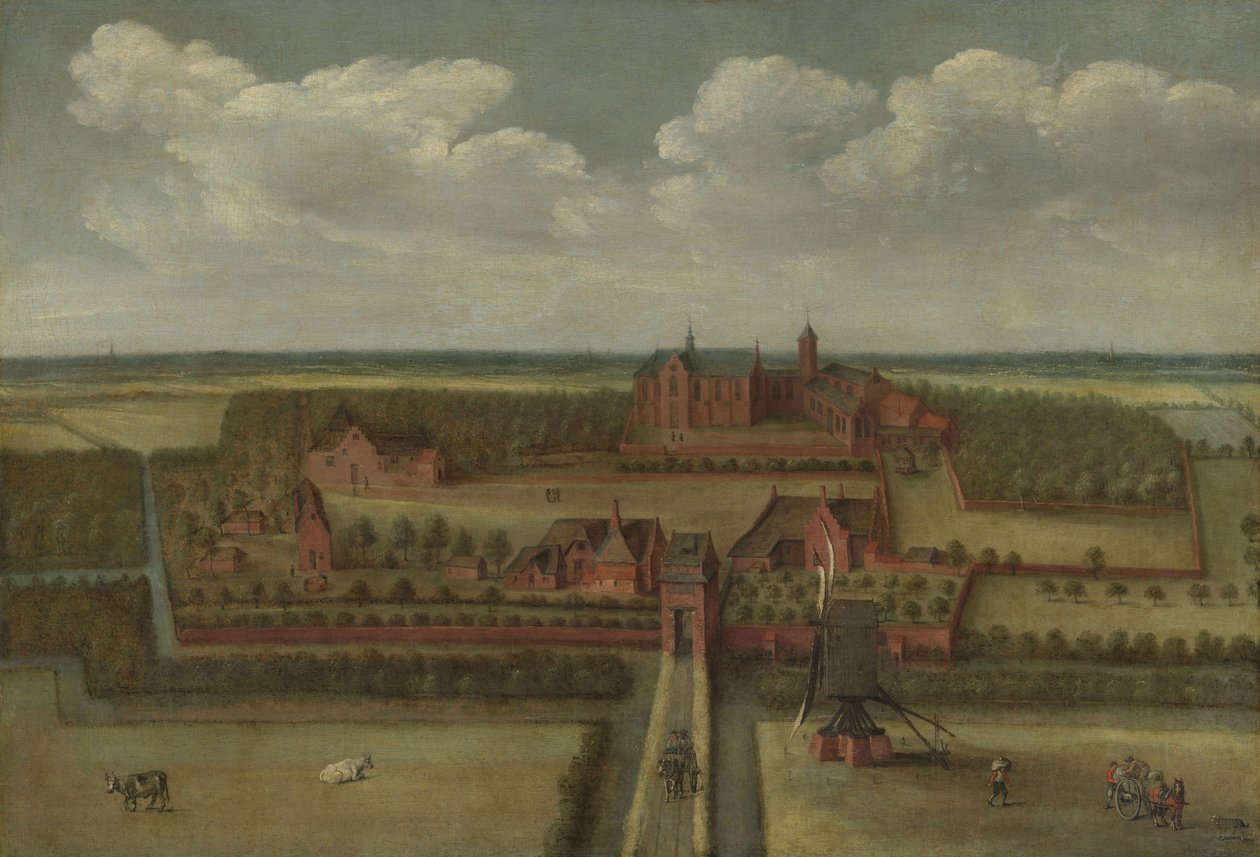 The Abbey of Leeuwenhorst in Rijnland by Anonymous
