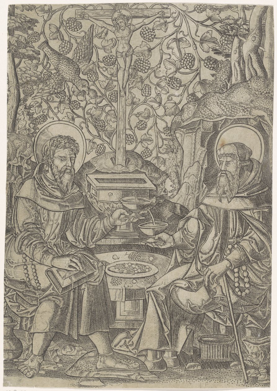 Two Saints with Christ as Fons Vitae by Anonymous