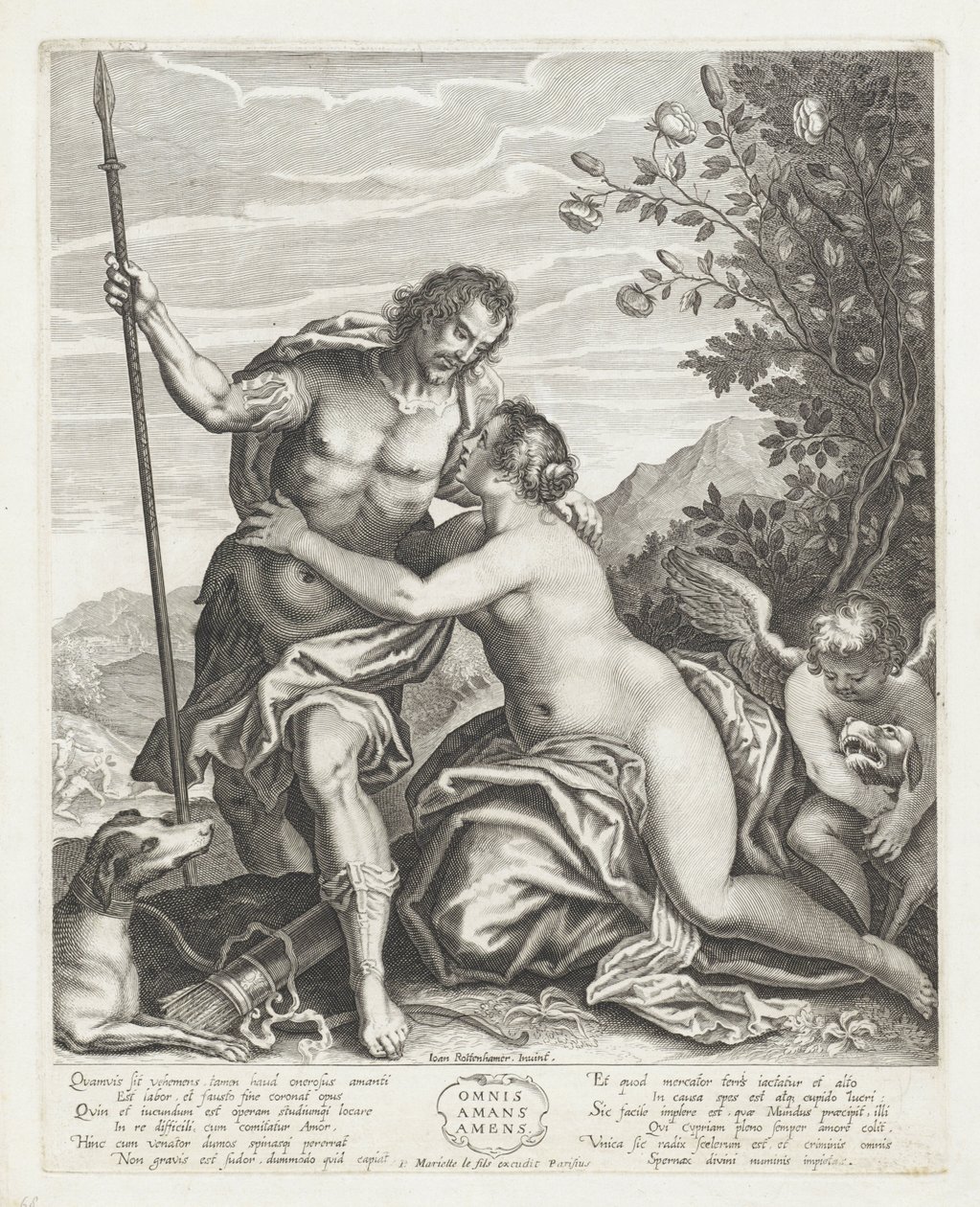 Venus Trying to Dissuade Adonis from Hunting by Anonymous
