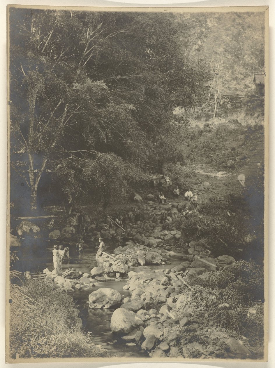 Washing and Playing in the River by Anonymous