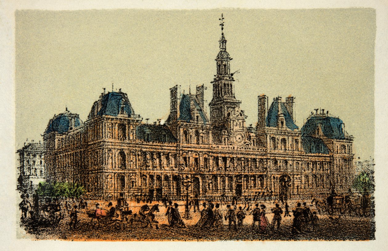 Paris 1874: City Hall - private collection by Anonymous Anonymous