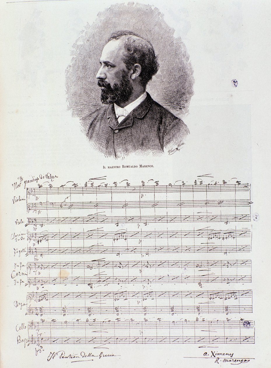 Portrait of Romualdo Marenco (engraving) by Anonymous Anonymous