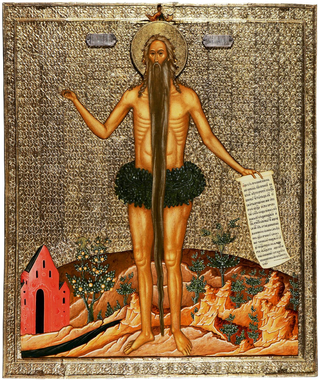 Saint Onuphrius by Anonymous Russian icon painter