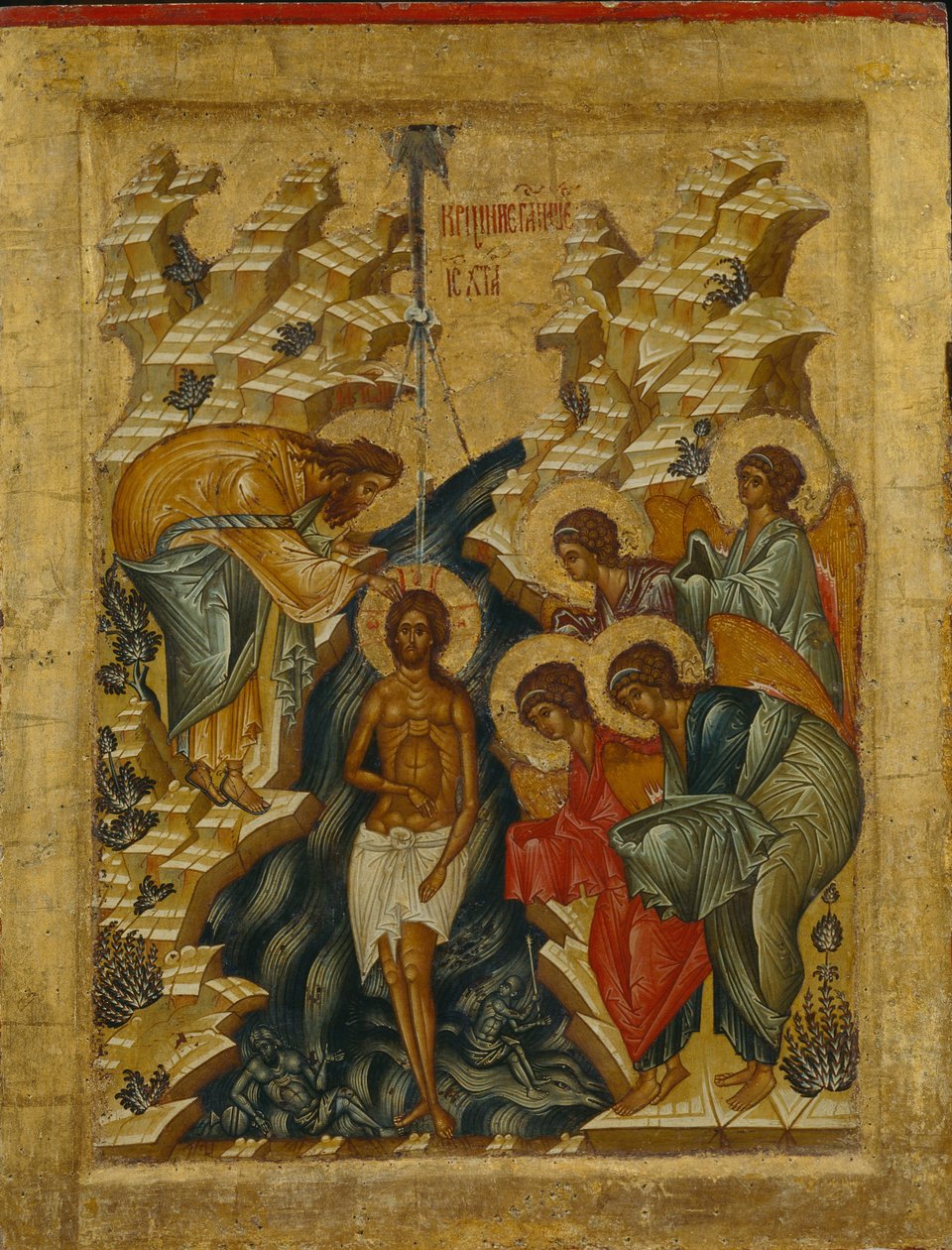 The Baptism of Christ by Anonymous Russian icon painter