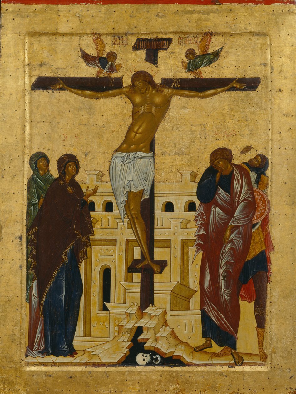 The Crucifixion by Anonymous Russian icon painter