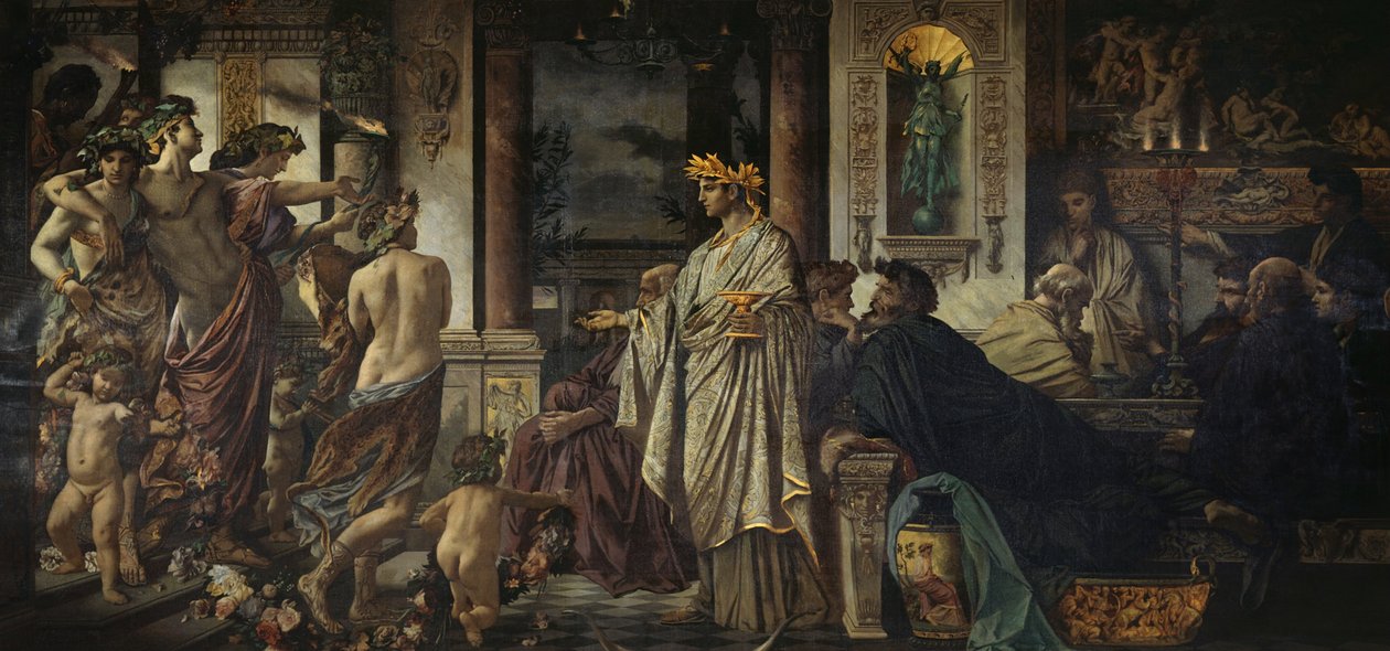 The Banquet. After Plato (second version) by Anselm Feuerbach