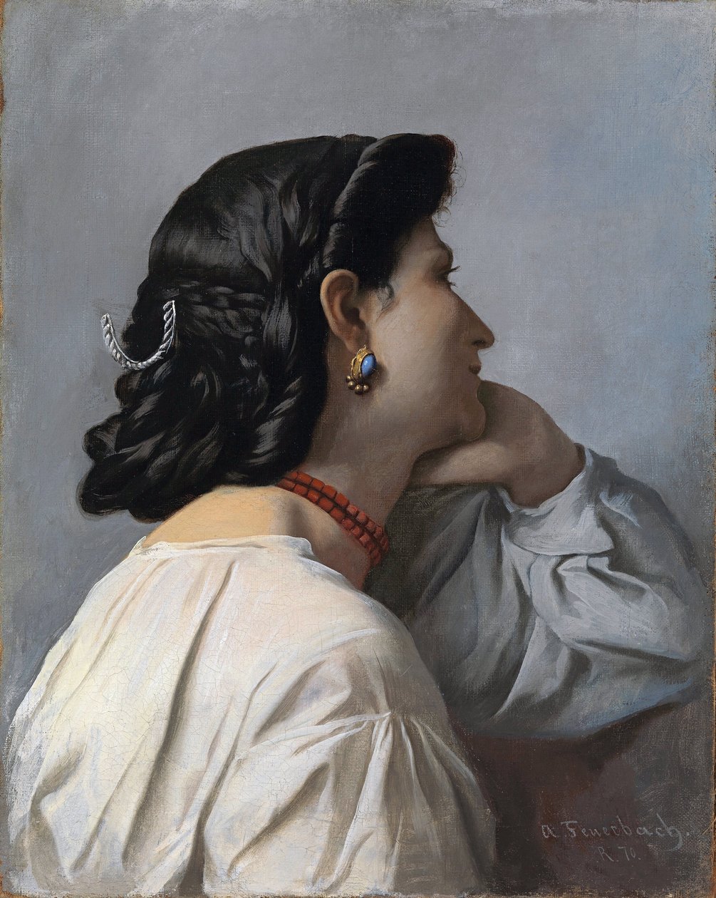 Iphigenie, Head of Woman by Anselm Feuerbach