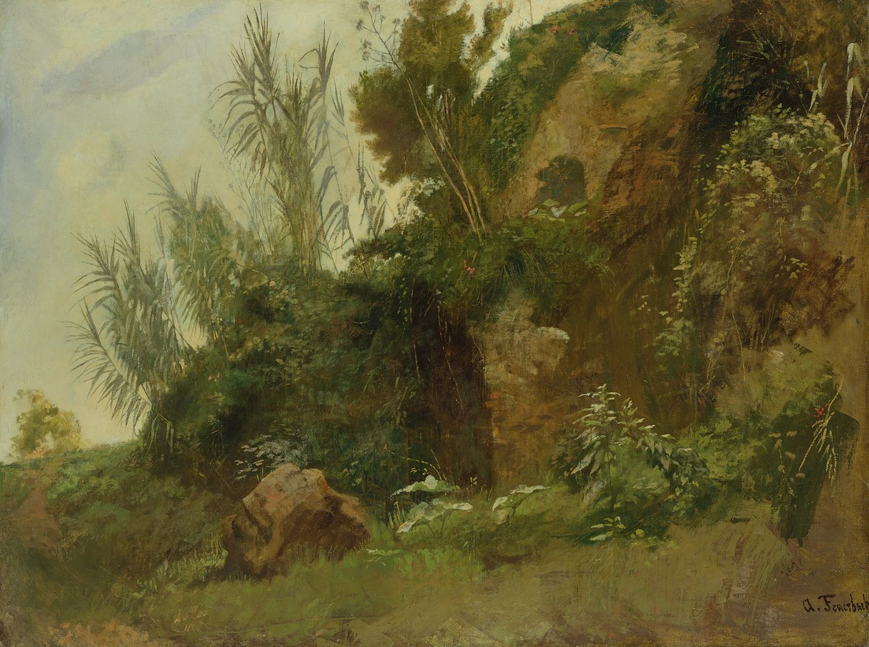 Landscape Study at Baths of Caracalla by Anselm Feuerbach