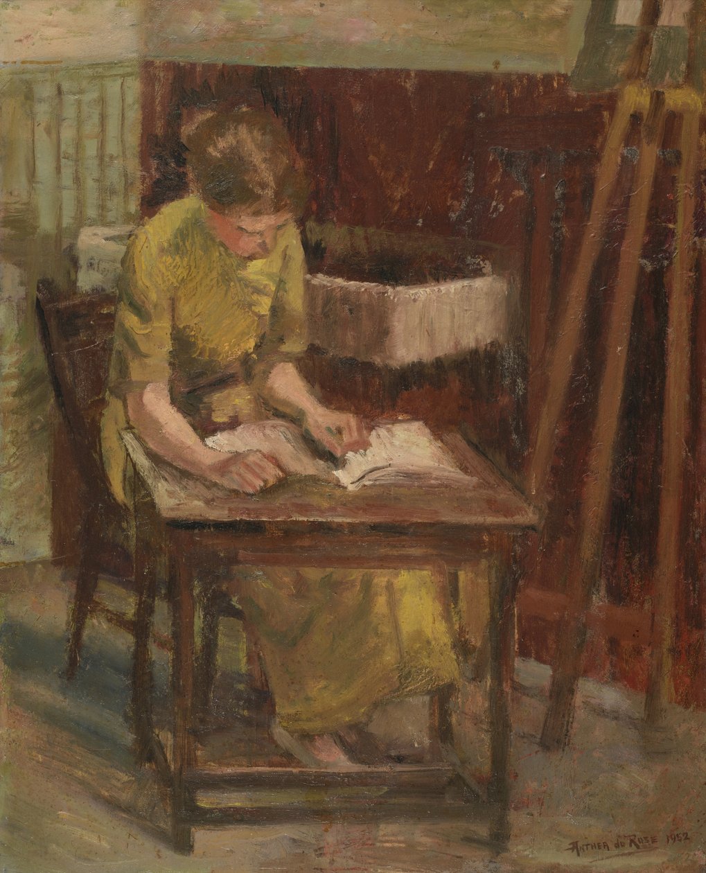 Girl reading (I) by Anthea Durose
